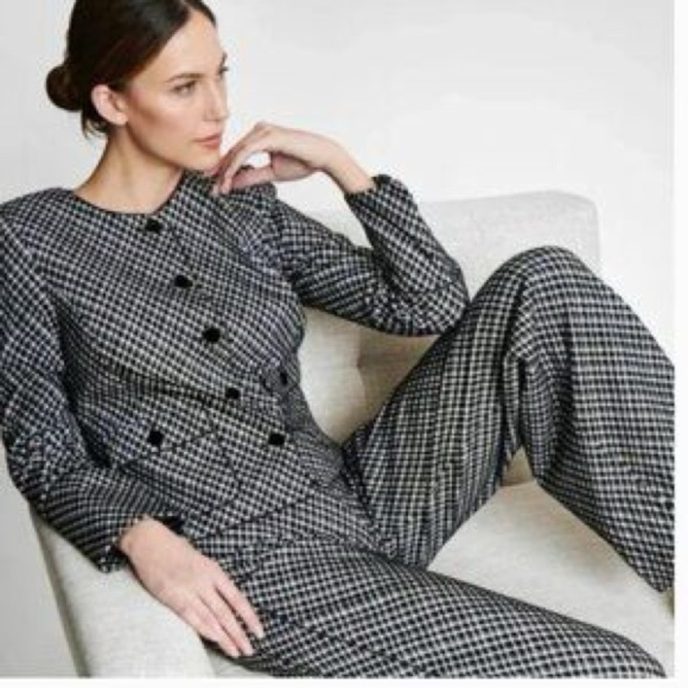Spanx Ponte Lady Plaid Blazer Jacket size X-small NWT City Chic Gingham